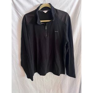 Calvin Klein Men's‎ Quarter Zip sweater sweatshirt pullover black knit Size XL